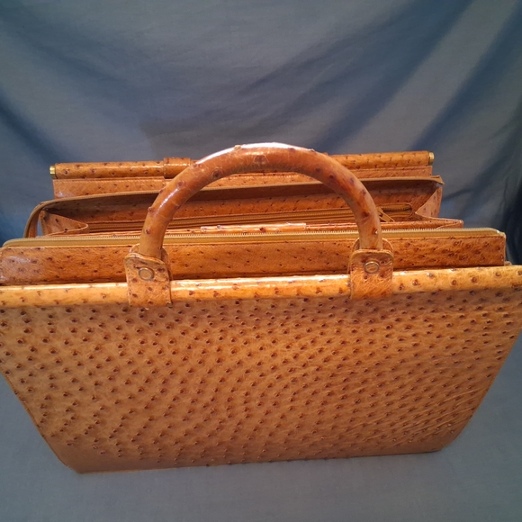 Ostrich Leather Attache - Winfried Kralle - One of a Kind - Exotique Design - Picture 4 of 16